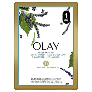 Olay Fresh Outlast Purifying Birch water & Lavender Soap (pack of 4) 360g